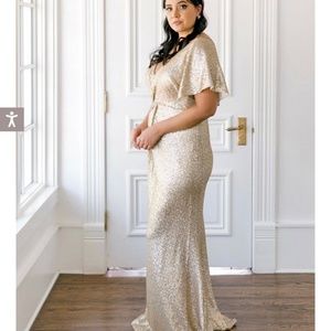 Champagne Gold Bridesmaids Dress